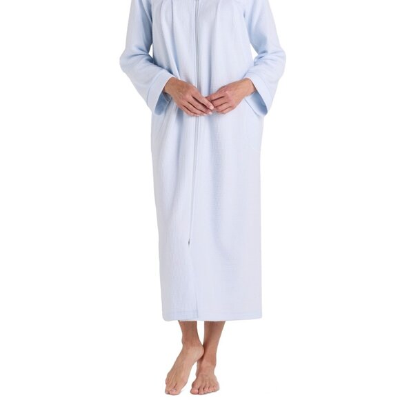 NWT Embroidered Waffle-Knit Nightgown by Miss Elaine S - Picture 2 of 3